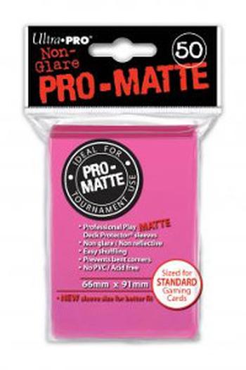 50 Protèges Cartes Ultra Pro Pro-Matte (Rose clair)