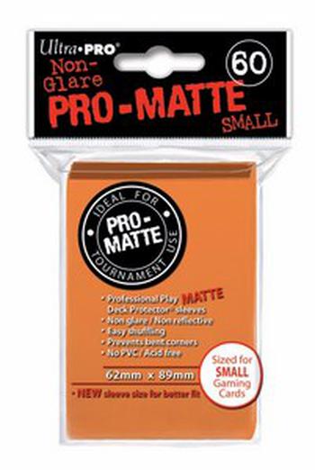 60 Protèges Cartes Small Ultra Pro Pro-Matte (Orange)