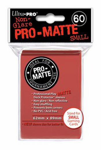 60 Protèges Cartes Small Ultra Pro Pro-Matte (Rouge)