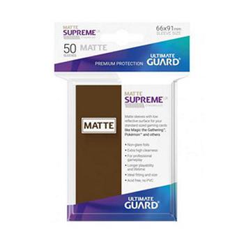 50 Protèges Cartes Ultimate Guard Supreme UX Matte (Marron)