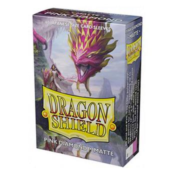 60 Small Dragon Shield Sleeves - Matte Pink Diamond