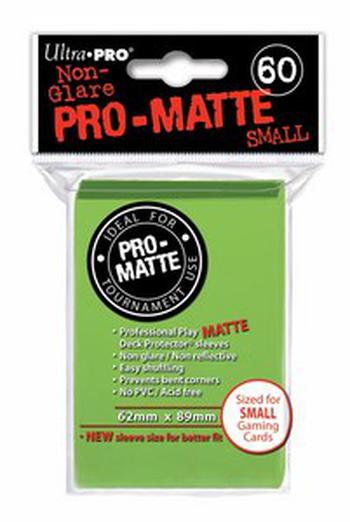60 Protèges Cartes Small Ultra Pro Pro-Matte (Vert Lime)