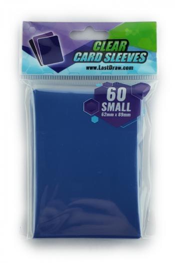 60 Small LastDraw Card Sleeves Clear (Blue)