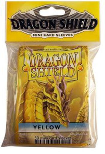 50 Small Dragon Shield Sleeves - Yellow
