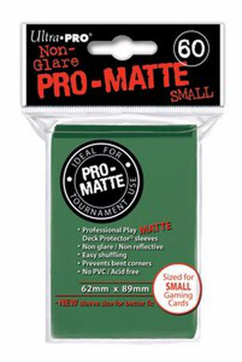 60 Protèges Cartes Small Ultra Pro Pro-Matte (Vert)