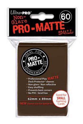 60 Protèges Cartes Small Ultra Pro Pro-Matte (Marron)